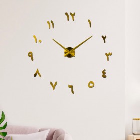 Taffware Jam Dinding DIY Giant Wall Clock Quartz 90-100cm - S031 - Golden