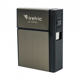 Firetric Focus Kotak Rokok 20 Slot dengan Korek Elektrik Removable - JD-YH035A - Black