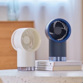 3Life Kipas Mini Cooling Fan Humidifier Mist USB Wired Version  - 365 - Blue - 3
