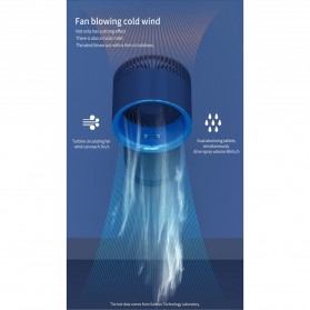 3Life Kipas Mini Cooling Fan Humidifier Mist USB Wired Version  - 365 - Blue - 6