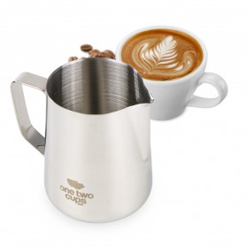 One Two Cups Gelas Milk Jug Kopi Espresso Latte Art Stainless Steel 600 ml - J068 - Silver