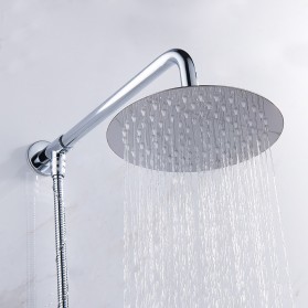 BATHE PROJECT Kepala Shower Mandi Rainfall Stainless Steel Round Shower 8 Inch - Cosmo 200 - Silver