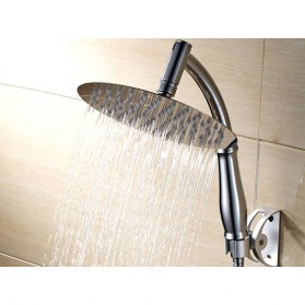 Kepala Shower Mandi Rainfall Stainless Steel Round Shower 8 Inch - 201 - Silver - 8