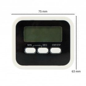 Aihogard Timer Mini Digital Dapur Countdown Timer - II5 - Black - 6