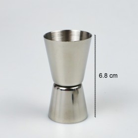 One Two Cups 5 in 1 Bartender Drink Bar Set Cocktail Shaker Jigger Stirrer Ice Tong - AY8837 - Silver - 9