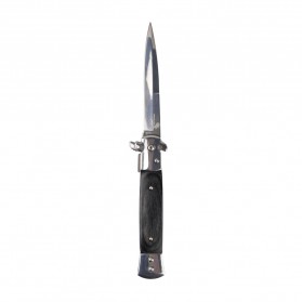 KNIFEZER Pisau Saku Lipat Folding Portable Knife Survival Tool Wood Grip - S12 - Black