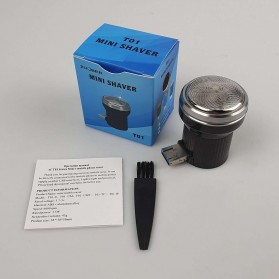 Zuober Alat Cukur Jenggot Travel Portable USB Mini Shaver Trimmer - T01-U - Black - 5