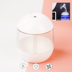 Taffware Air Humidifier Aromatherapy Oil Diffuser + Lampu LED + Kipas USB Portable - HUMI H013 - White