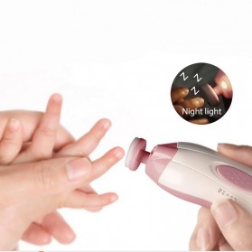 Alat Potong Kuku Bayi Electric Baby Nail Trimmer - TD-288 - Pink