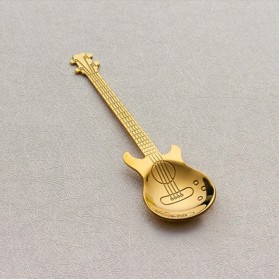 PAWACA Sendok Teh Stainless Steel Lucu Model Gitar - RR-09 - Golden