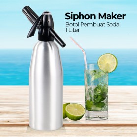 Elektronik Rumah - AFFORANY Botol Pembuat Soda Siphon Maker DIY Bartender CO2 1 Liter - SD-MY - Silver