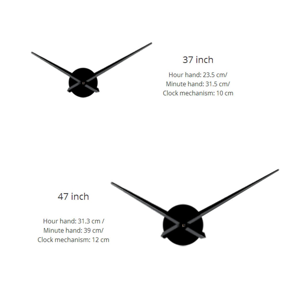 Jam Dinding Besar Diy Giant Wall Clock Quartz Creative Design