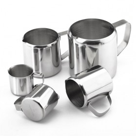 DROHOEY Gelas Milk Jug Kopi Espresso Latte Art Stainless Steel 1.5 Oz - S06HG - Silver