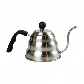 One Two Cups Coffee Maker Pot V60 Drip Kettle Teko Barista 1000ML - V60 - Silver