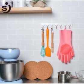 Funbaky Sarung Tangan Sikat Mencuci Magic Silicone Gloves - E034 - Pink - 2