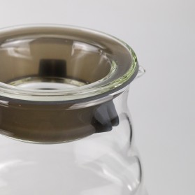 One Two Cups Coffee Maker Pot V60 Drip Kettle Teko Kopi Barista Borosilicate Glass 360 ml - SE101 - 3
