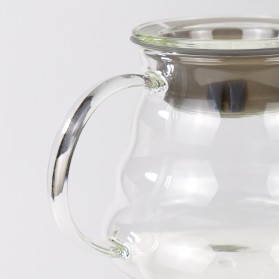 One Two Cups Coffee Maker Pot V60 Drip Kettle Teko Kopi Barista Borosilicate Glass 360 ml - SE101 - 4