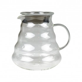One Two Cups Coffee Maker Pot V60 Drip Kettle Teko Kopi Barista Borosilicate Glass 800 ml - SE101