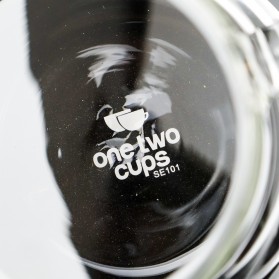 One Two Cups Coffee Maker Pot V60 Drip Kettle Teko Kopi Barista Borosilicate Glass 800 ml - SE101 - 5