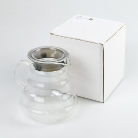 One Two Cups Coffee Maker Pot V60 Drip Kettle Teko Kopi Barista Borosilicate Glass 800 ml - SE101 - 7