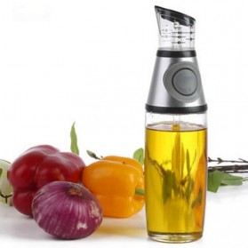 Leeseph Botol Minyak Olive Oil Vinegar Press & Measure Dispenser Pourer 500ml - HEA-1075 - Silver - 4