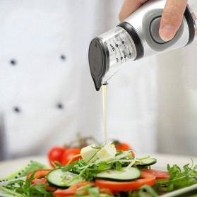 Leeseph Botol Minyak Olive Oil Vinegar Press & Measure Dispenser Pourer 500ml - HEA-1075 - Silver - 5