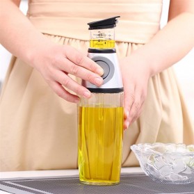 Leeseph Botol Minyak Olive Oil Vinegar Press & Measure Dispenser Pourer 500ml - HEA-1075 - Silver - 6