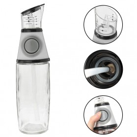Leeseph Botol Minyak Olive Oil Vinegar Press & Measure Dispenser Pourer 500ml - HEA-1075 - Silver - 9