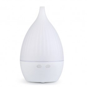FUNHO Air Humidifier Aromatherapy Oil Diffuser Wood Design 150ml with LED RGB - AJ-509 - White
