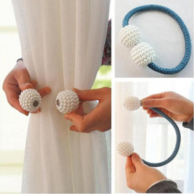 Arbitrary Tali Pengikat Tirai Gorden Magnetic Curtain Clip 2 PCS - A65 - Blue