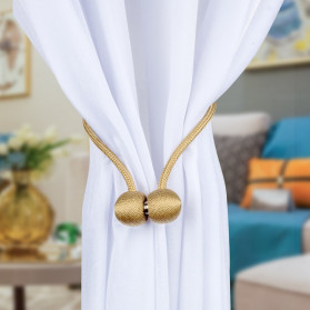 Arbitrary Tali Pengikat Tirai Gorden Magnetic Curtain Clip 2 PCS - A66 - Golden