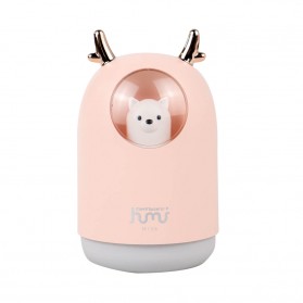 Taffware Humi Air Humidifier Ultrasonic Aromatherapy Oil Diffuser RGB Pet Design 300ml - M106 - Pink