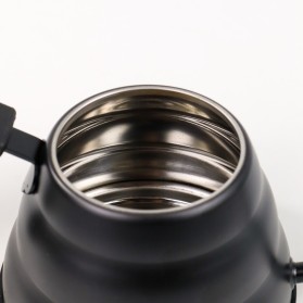 One Two Cups Teko Kopi Maker Pot Drip Kettle 1 Liter with Thermometer - KE4012 - Black - 6