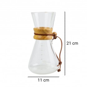 One Two Cups Coffee Maker Pot V60 Drip Kettle Teko Kopi Barista Borosilicate Glass 600ml - SE110 - 9
