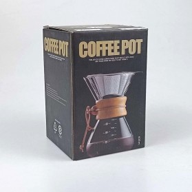 One Two Cups Coffee Maker Pot V60 Drip Kettle Teko Kopi Barista Borosilicate Glass 400ml - SE110 - 10