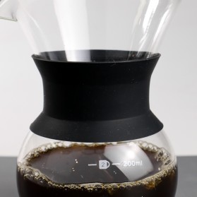 One Two Cups Coffee Maker Pot V60 Drip Kettle Teko Kopi Barista Borosilicate Glass 200ml - SE111 - 4