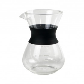 One Two Cups Coffee Maker Pot V60 Drip Kettle Teko Kopi Barista Borosilicate Glass 400ml - SE111
