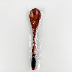 Novelty Sendok Makan Centong Sayur Bahan Kayu Wooden Spoon - RR-20 - Brown - 8