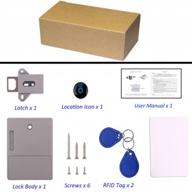 Golden Security Kunci Lemari Sensor RFID Keyless Cabinet Door Lock - SCRFID - 6