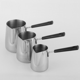 DROHOEY Gelas Kopi Espresso Latte Art Long Handle Stainless Steel 900ml - S07 - Silver