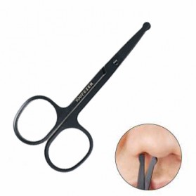 KNIFEZER Gunting Cukur Bulu Hidung Nose Hair Scissor Stainless Steel - FS124 - Black
