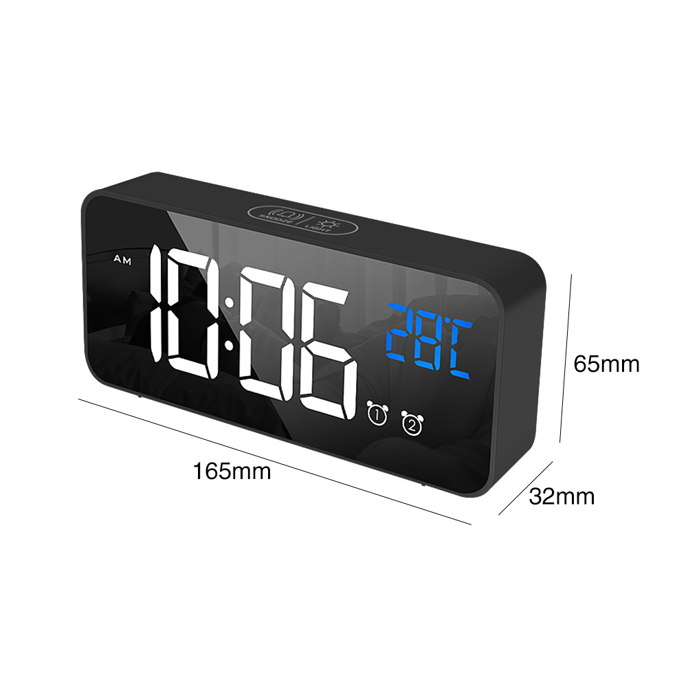 HOUSEEN Jam  Weker Alarm  Digital Temperature Voice 