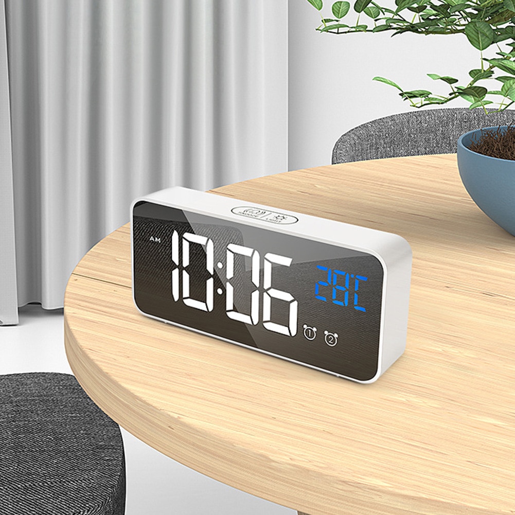 HOUSEEN Jam  Weker Alarm  Digital Temperature Voice 