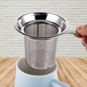 LightHouse Filter Saringan Teh Reusable Tea Infuser Strainer Stainless Steel - WLC367 - White