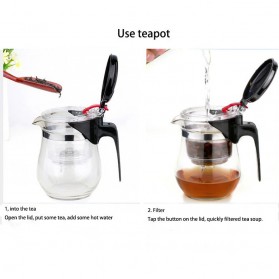 Homadise Teko Pitcher Teh Chinese Teapot Maker 750ml - TP-758 - Transparent - 6