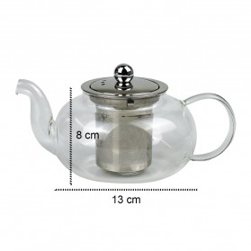 Homadise Teko Pitcher Teh Chinese Teapot Maker 600ml - TP-759 - Transparent - 8