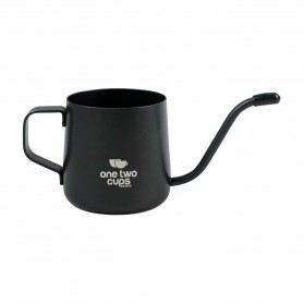One Two Cups Teko Pitcher Kopi Teh Teapot Drip Kettle Cup Stainless Steel 250 ml - AA0050 - Black