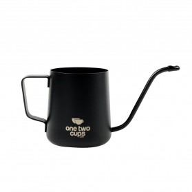 One Two Cups Teko Pitcher Kopi Teh Teapot Drip Kettle Cup Stainless Steel 350 ml - AA0050 - Black