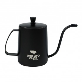 One Two Cups Teko Pitcher Kopi Teh Hand Drip Kettle Cup Stainless Steel 350ml - ZM00102 - Black