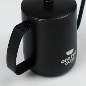 One Two Cups Teko Pitcher Kopi Teh Hand Drip Kettle Cup Stainless Steel 350ml - ZM00102 - Black - 4